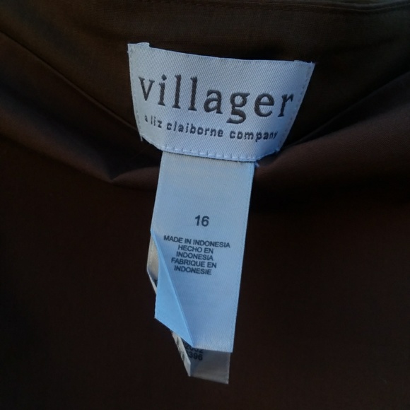 Villager Sz 16 Brown Embroidered Skirt - Picture 4 of 6